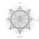 8 pointed north star tattoo design idea