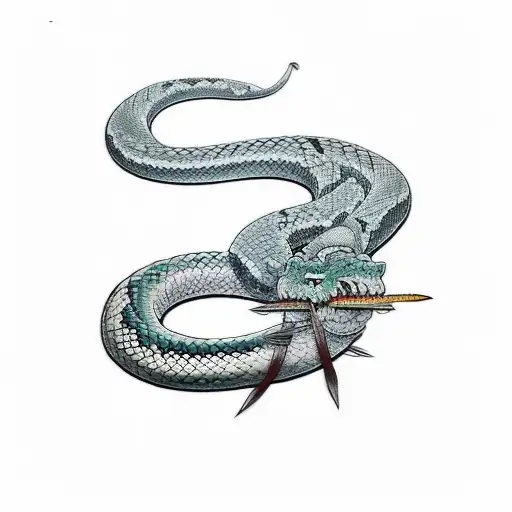 midtgardsormen serpent smoke clouds tattoo design idea