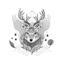Animals in forest tattoo design idea