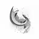 overlapping letters A J G tattoo design idea