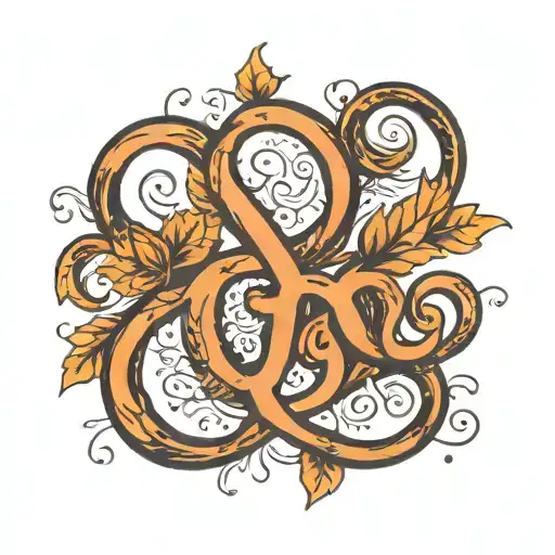 ampersand symbol made tattoo design idea