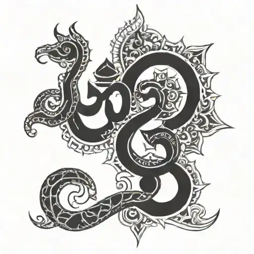 natraj shiv trishul om tattoo design idea