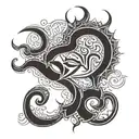 natraj shiv trishul om tattoo design idea