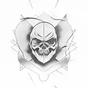 good vs evil tattoo design idea