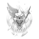 good vs evil tattoo design idea