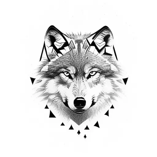 wolf pack alfa tattoo design idea