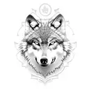 wolf pack tattoo design idea