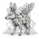 animals in geometry tattoo design idea