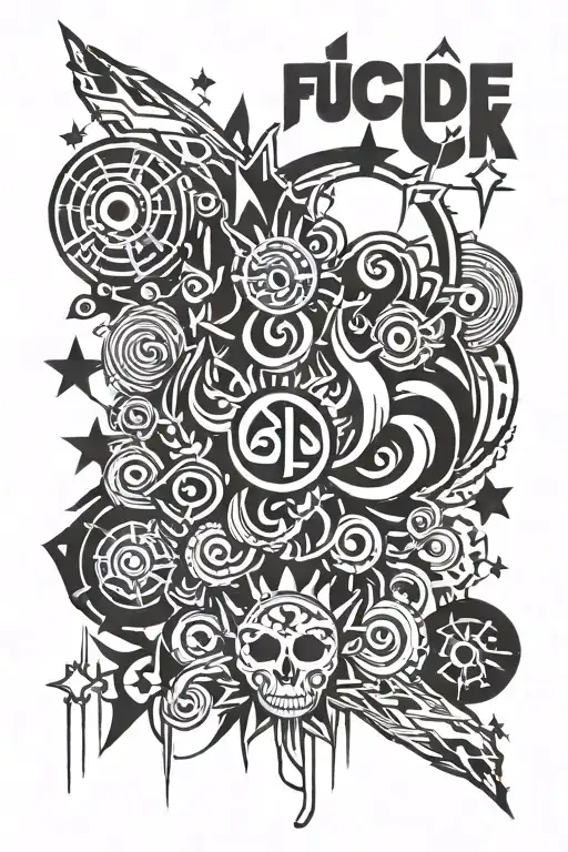 fuck suicide I'm tattoo design idea