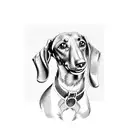 dachshund de lado tattoo design idea