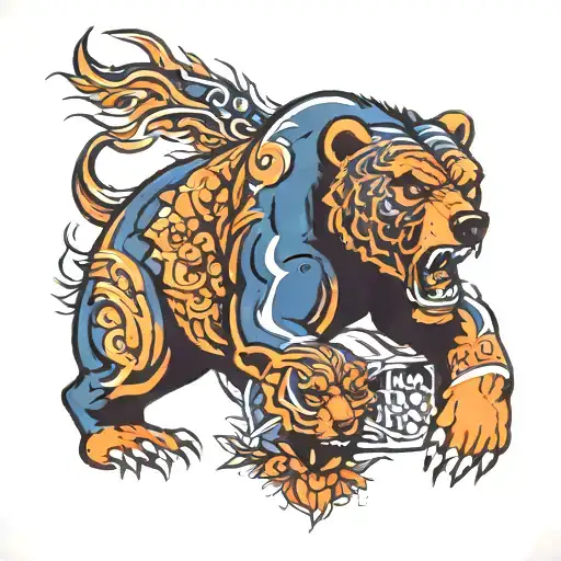 Chicago bears winning Superbowl  tattoo design idea