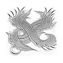 full blackwork, japanese, waves, hand of sleeve, carp colored  tattoo design idea