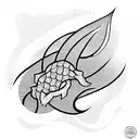 full blackwork, japanese, waves, hand of sleeve, carp colored  tattoo design idea