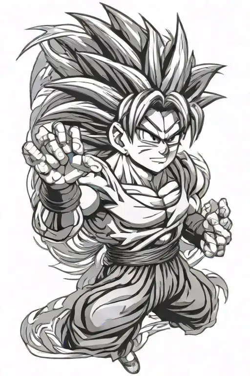 goku ultra instinct tattoo design idea