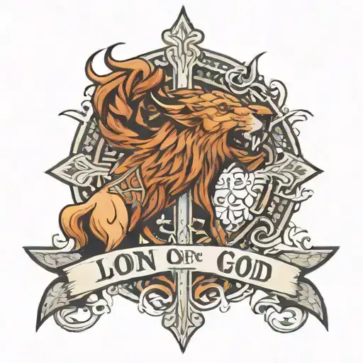 loin of god, Philippians 4:13,cross  tattoo design idea