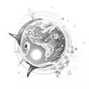 astronault planets tattoo design idea