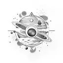 astronault planets tattoo design idea