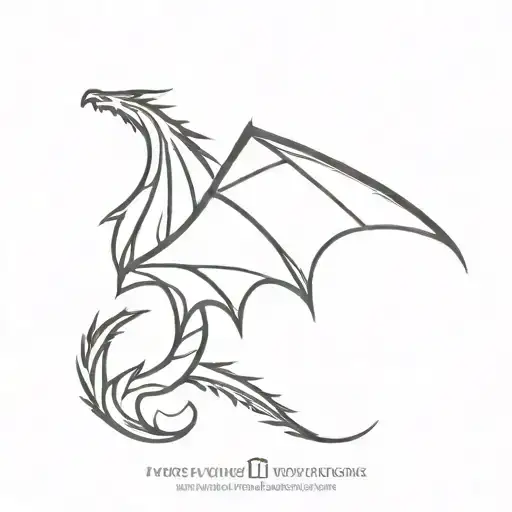 dragon wing tattoo design idea