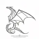 dragon wing tattoo design idea
