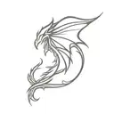 dragon wing tattoo design idea
