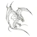 dragon wing tattoo design idea