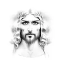 jesus face tattoo design idea