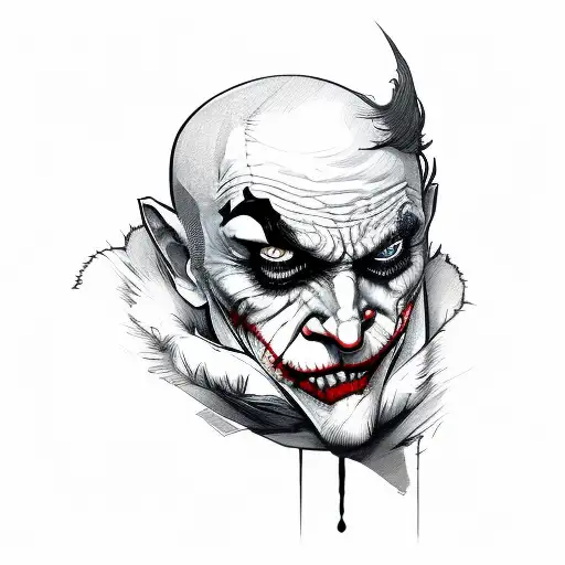 joker face tattoo design idea