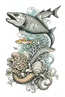 marine life sleeve tattoo design tattoo design idea