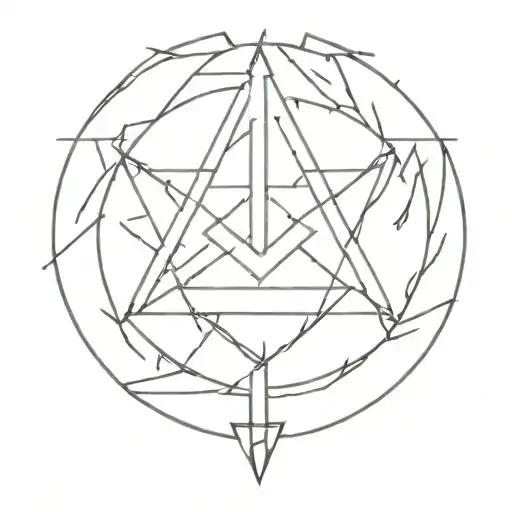 cyber sigil tattoo design idea