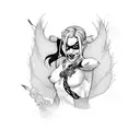 Harley Quinn and poison ivy  tattoo design idea