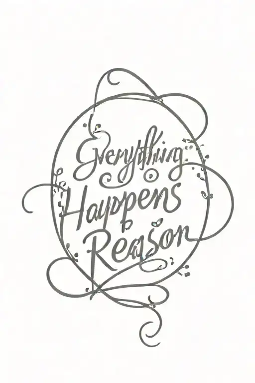 everything happens for a reason tattoo design idea
