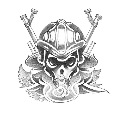 st florian firefighter tattoo design idea
