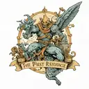 a dance Gavin dance inspired tattoo,with the words "the past is not the residence I choose to reside " tattoo design idea