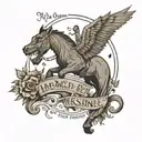 a dance Gavin dance inspired tattoo,with the words "the past is not the residence I choose to reside " tattoo design idea