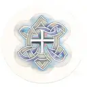 AMDG separated by a Celtic cross tattoo design idea