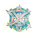 AMDG separated by a Celtic cross tattoo design idea