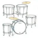 percussion bongos,vibraphone and bass drum  tattoo design idea