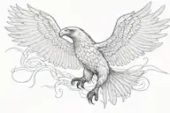 Black eagle hunting tattoo design idea