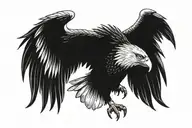 Eagle with open wings Beşiktaş tattoo design idea