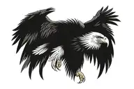 Eagle with open wings Beşiktaş tattoo design idea