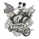 tattoo of walt disney world speedway with indycar tattoo design idea