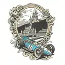 tattoo of walt disney world speedway with indycar tattoo design idea