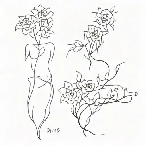 Four Birthdayyears combined together (2002, 2011, 1971, 1966) tattoo design idea