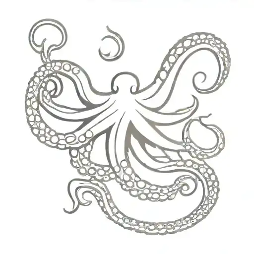majestic octopus tentacles tattoo design idea