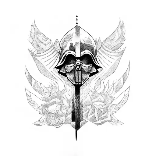 dark side won today tattoo design idea