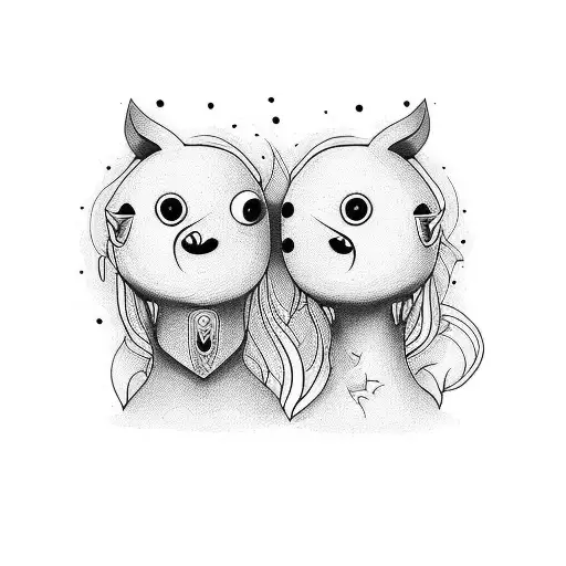 Mother and Daughter matching tattoo tattoo design idea