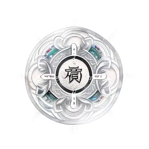 A tattoo design representing the five elements in Chinese philosophy tattoo design idea