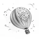 balloon  tattoo design idea