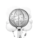 balloon  tattoo design idea