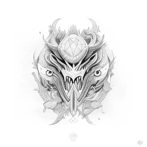 oroboros com duas cabeças  tattoo design idea